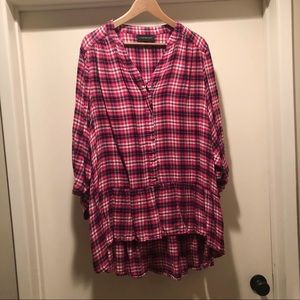 Lane Bryant top with peplum detail, size 20